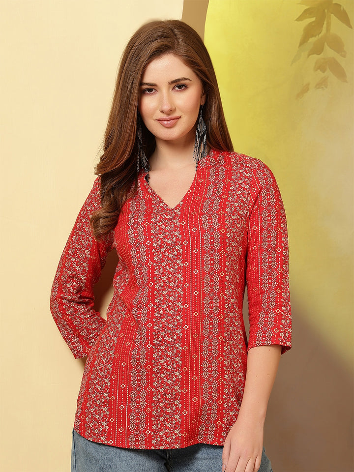 Bandhani Motif Kurti