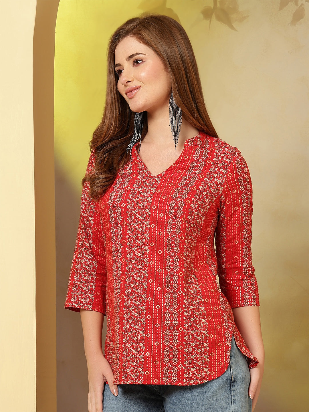 Bandhani Motif Kurti